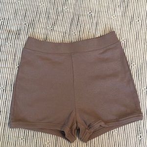 Zara taupe stretchy shorts